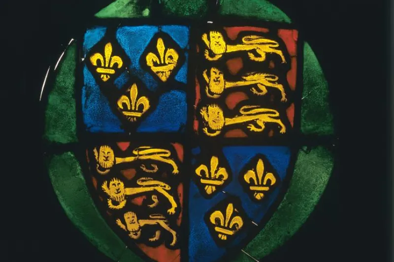 Vitrail aux armes de Bordeaux et d’Angleterre © Jean Gilson - mairie de Bordeaux