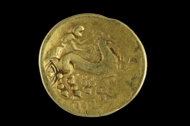 Monnaie, Tayac, Gironde, Milieu du 2e – début du 1er siècle av. J.-C., or. 2021.5.1 : collection musée d’Aquitaine