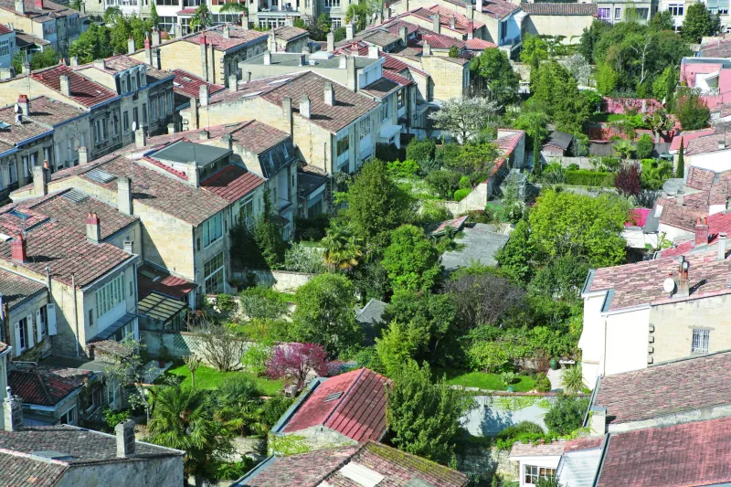 Les ilots d’échoppes et leurs jardins, une organisation aux bénéfices climatiques très actuels © Mairie de Bordeaux, T.Sanson