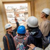 Incursion contemporaine dans le centre ancien, visite du chantier au 1 rue des Ayres avec inCité Bordeaux Métropole Territoires © Frédéric Deval - mairie de Bordeaux