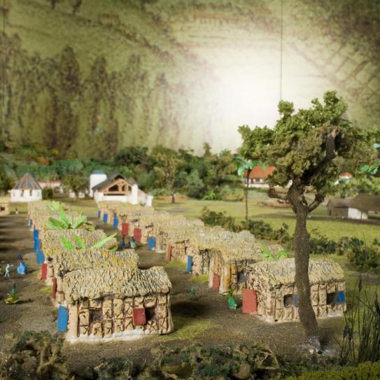 Maquette de maisons traditionnelles des Antilles