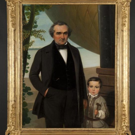 tableau avec deux portraits