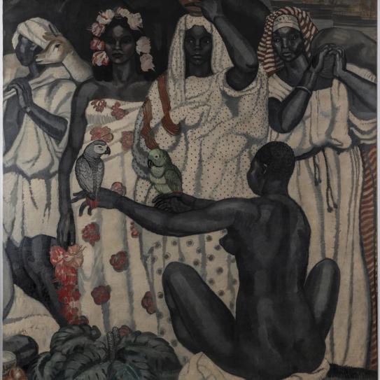 détail d'une œuvre picturale