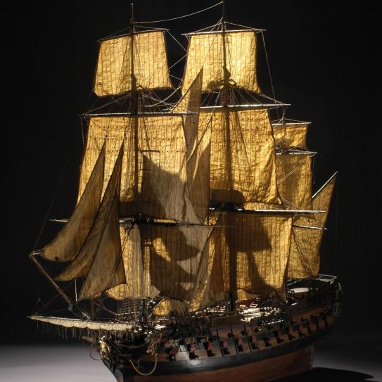 Maquette vaisseau le Conquérant © Lysiane GAUTHIER - mairie de Bordeaux 