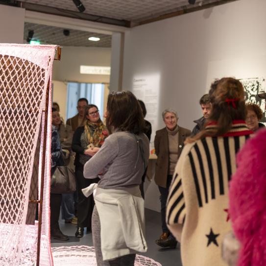 Photo du vernissage de l'exposition Concerné.es en janvier 2026