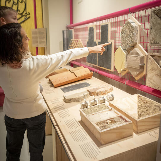 Photo des maquettes dans le centre d'interprétation