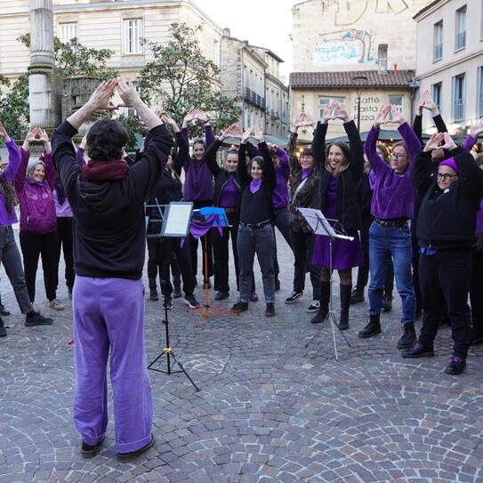 Photo de la chorale féministe 