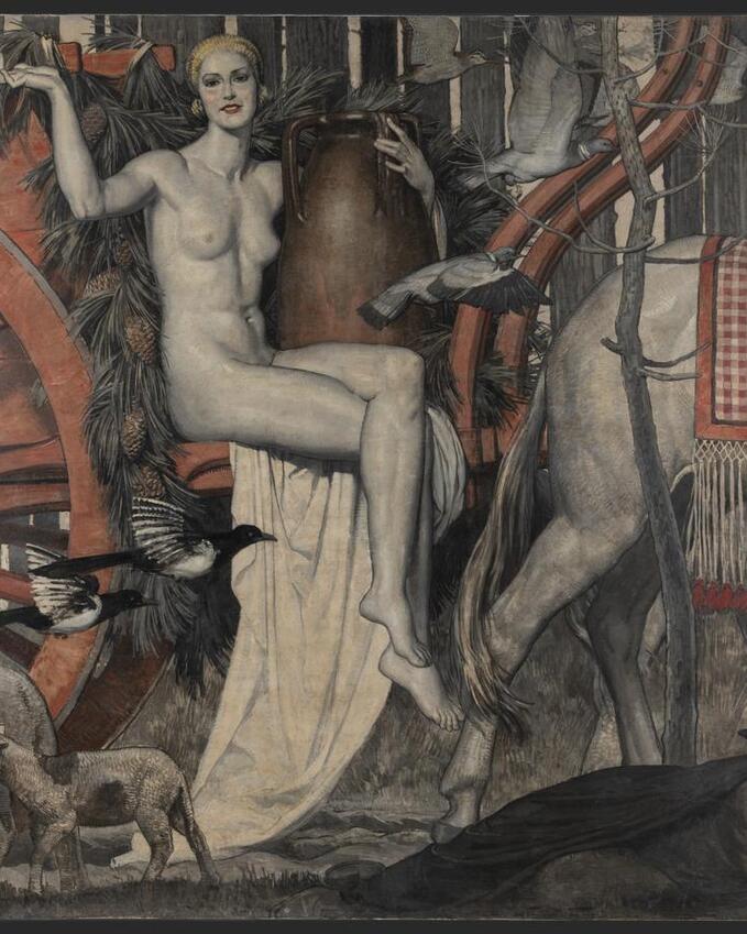 détail d'une œuvre picturale