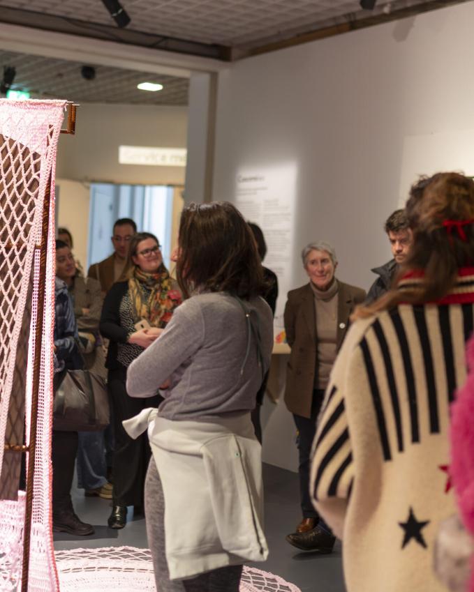 Photo du vernissage de l'exposition Concerné.es en janvier 2026