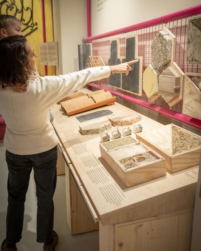Photo des maquettes dans le centre d'interprétation