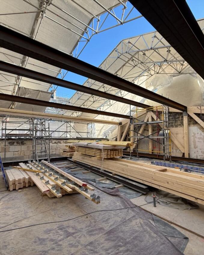 Chantier de surélévation de l'hôtel Normandie