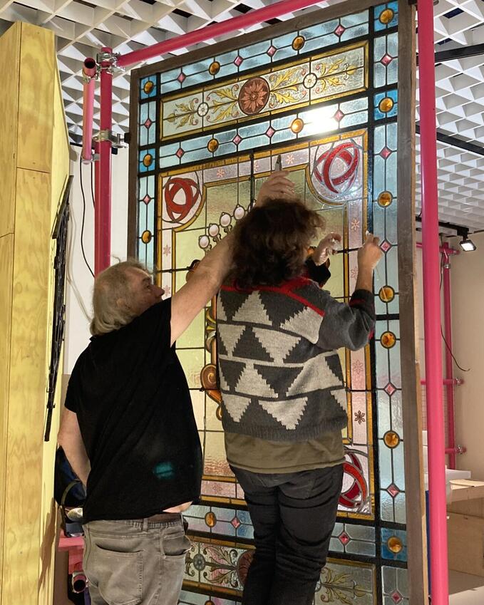 Photo des coulisses dans le centre d'interprétation