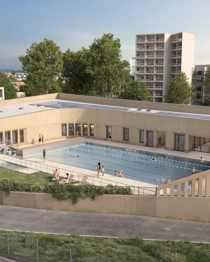 Projection de la piscine Jean Zay