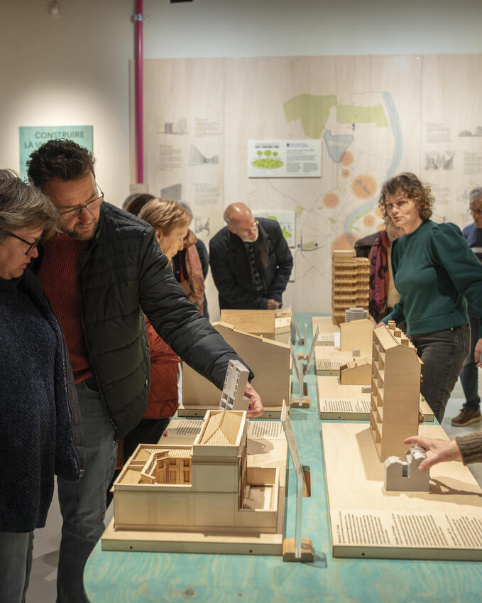 Photo des maquettes dans le centre d'interprétation