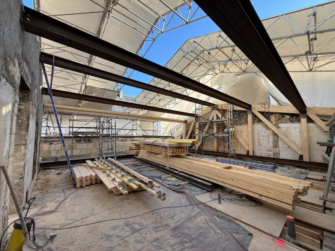 Chantier de surélévation de l'hôtel Normandie