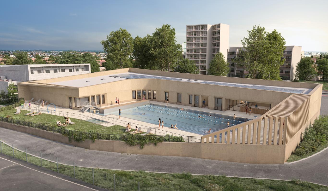 Projection de la piscine Jean Zay