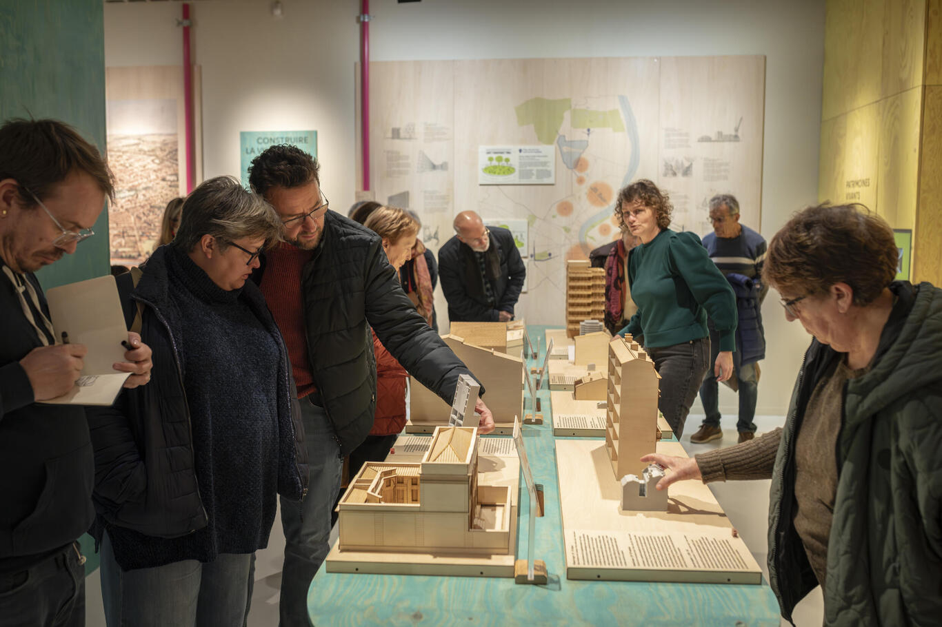 Photo des maquettes dans le centre d'interprétation