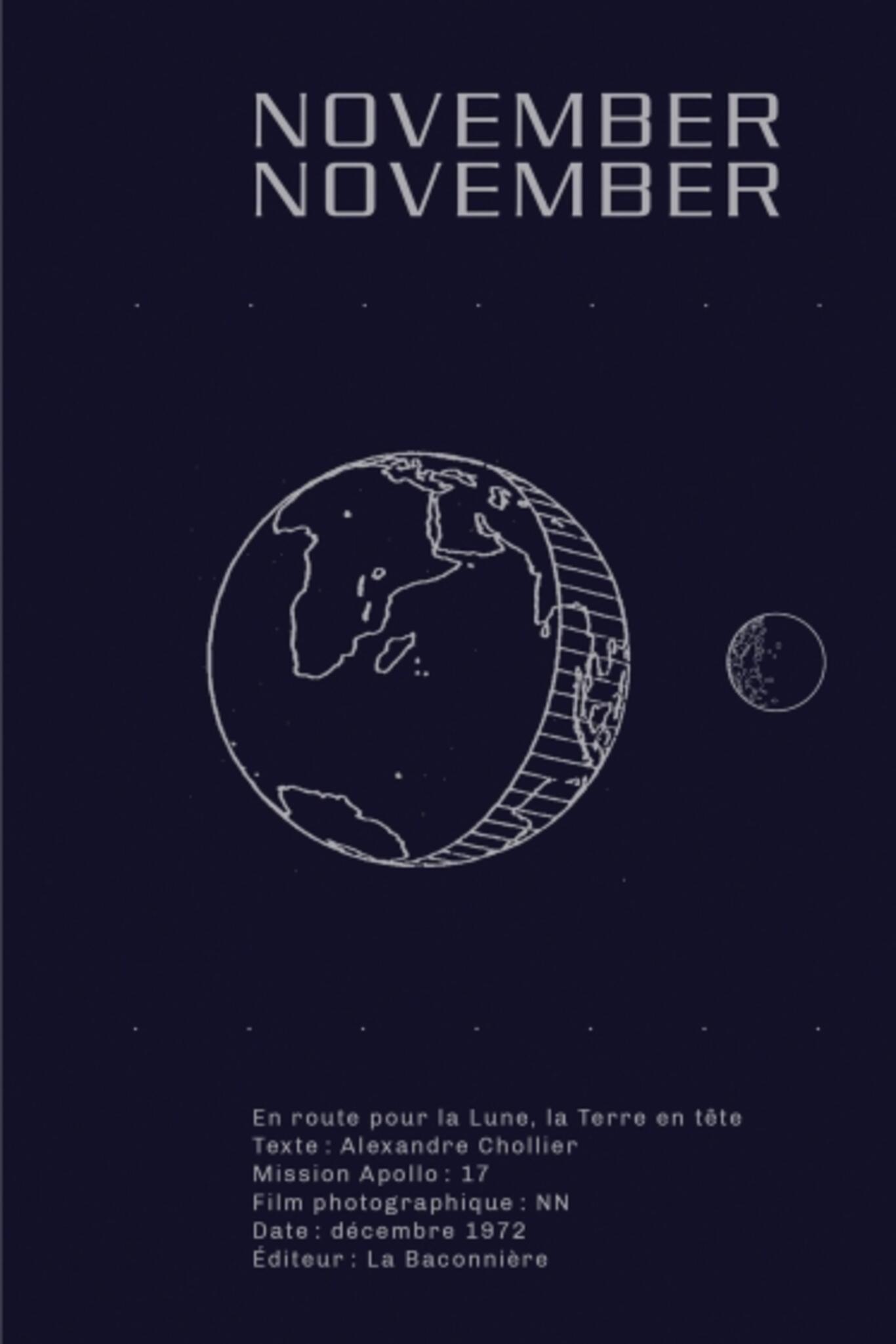 Couverture du livre : ""En route pour la Lune, la Terre en tête", Alexandre Chollier, 1972, ed. La Baconnière"