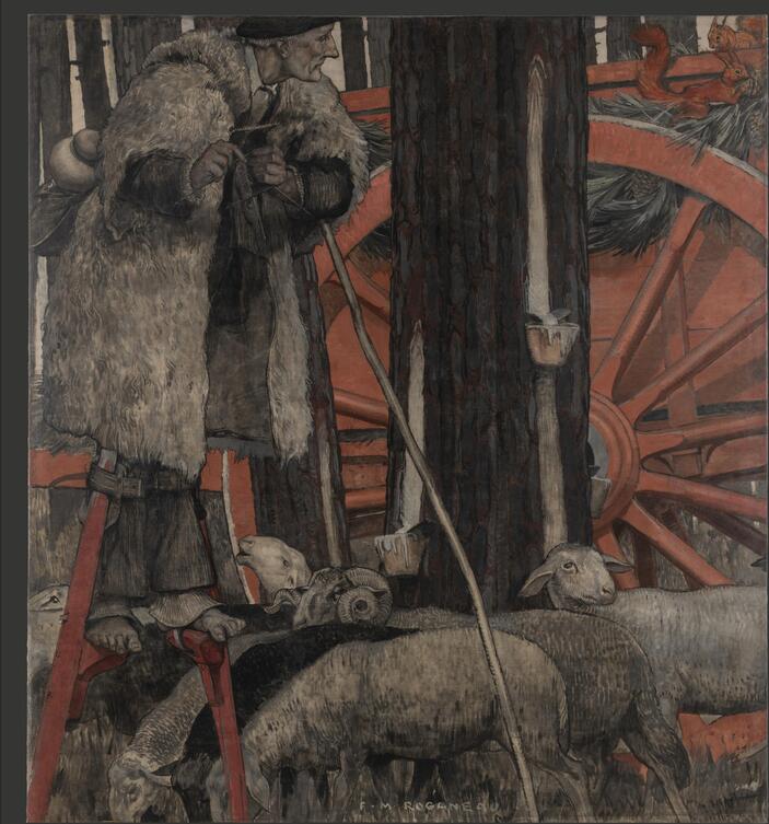 détail d'une œuvre picturale