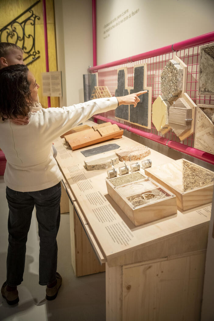 Photo des maquettes dans le centre d'interprétation
