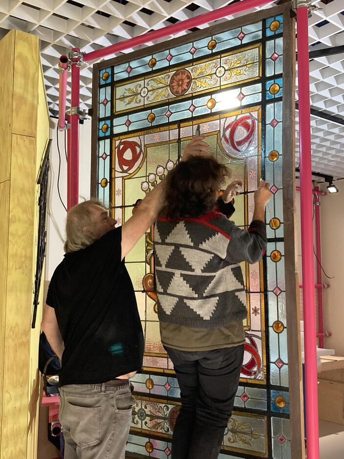 Photo des coulisses dans le centre d'interprétation