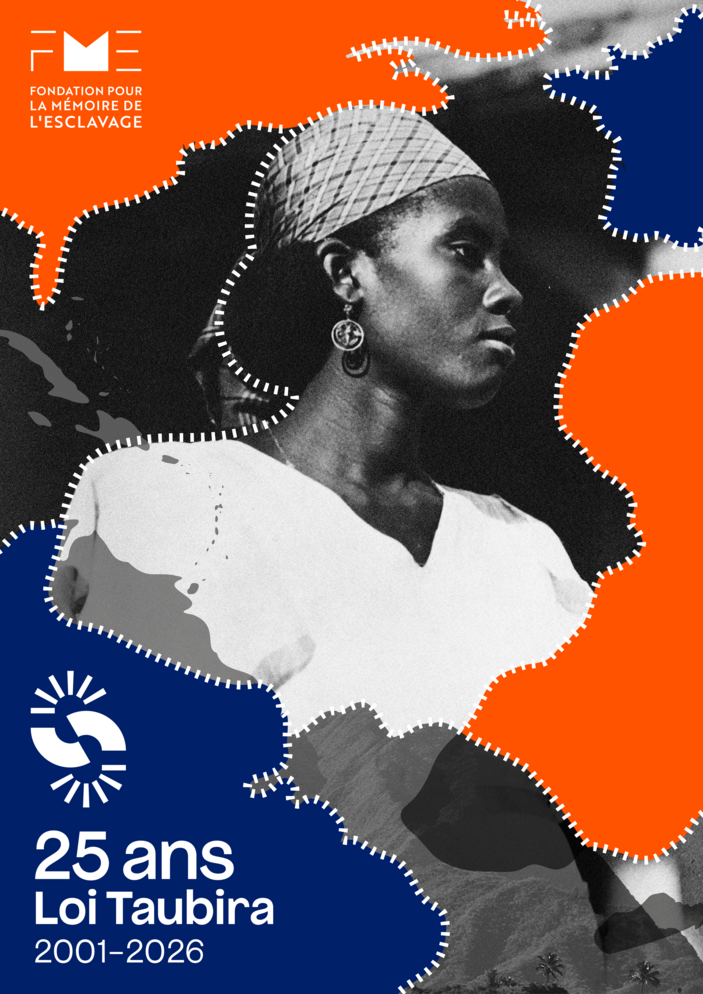Image représentant les 25 ans de la loi Taubira avec une femme 