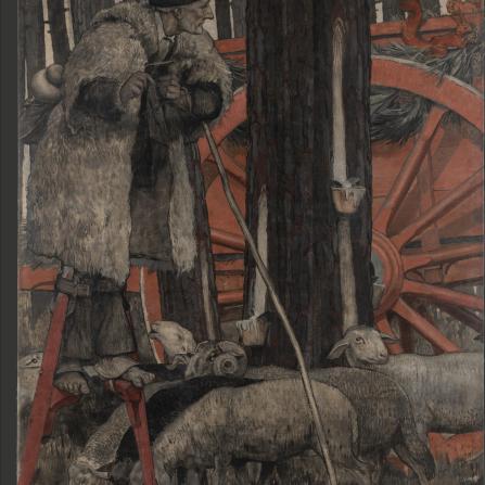 détail d'une œuvre picturale