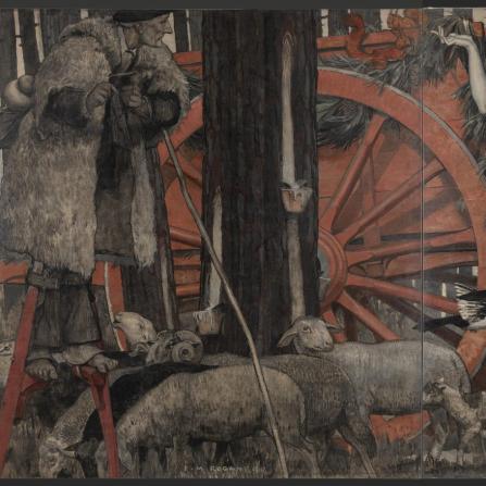 détail d'une œuvre picturale