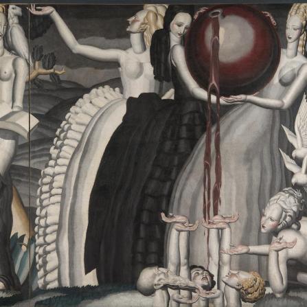 détail d'une œuvre picturale