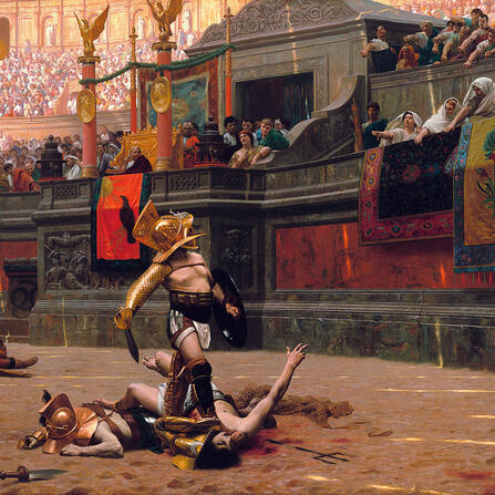 Peinture du mythe Pollice verso