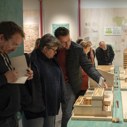 Photo des maquettes dans le centre d'interprétation
