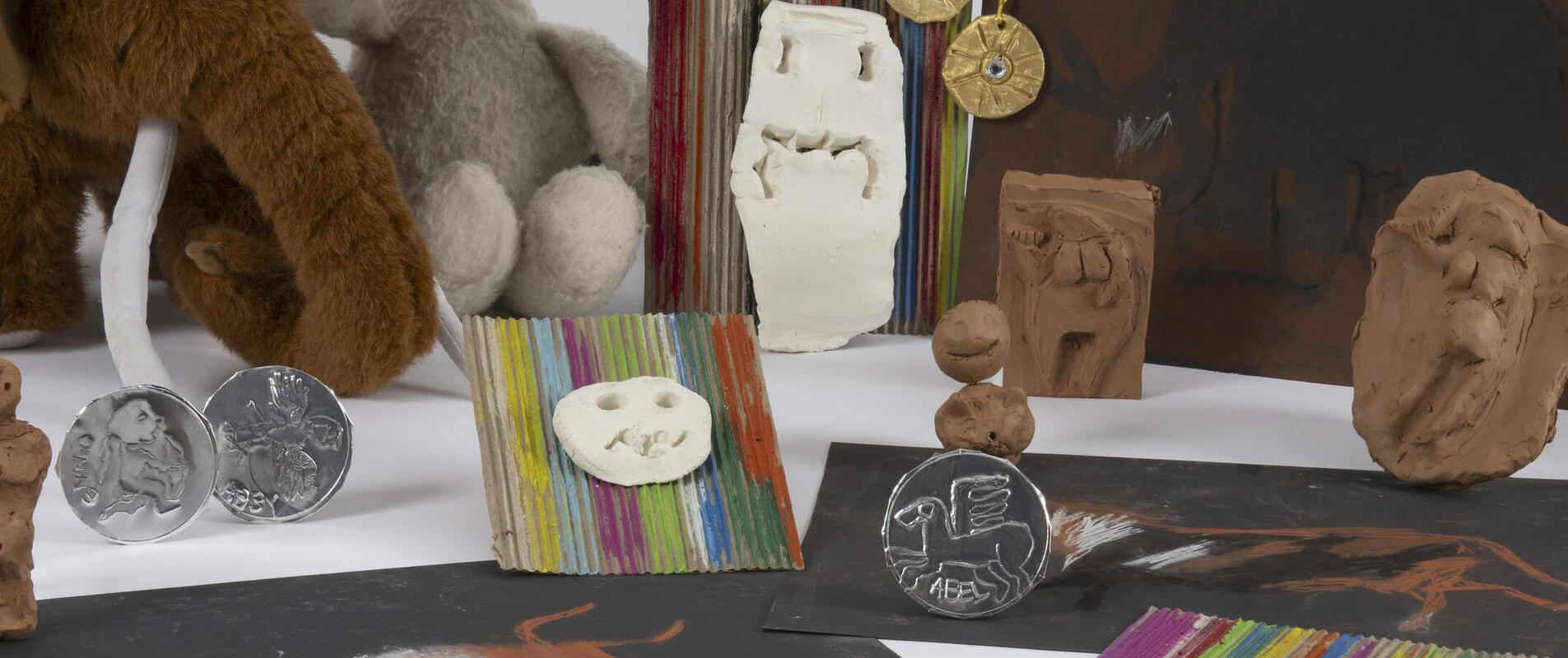 Vue de travaux réalisés par les enfants