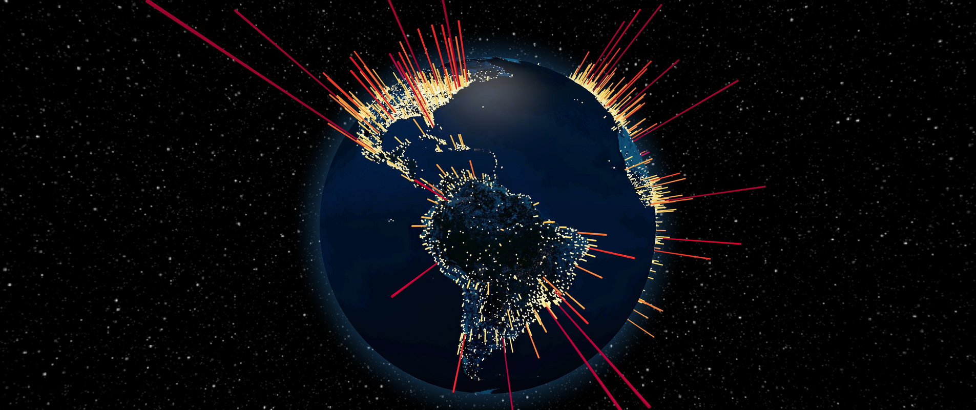 Image d'un globe représentant la population mondiale