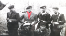 J. Nancy (écharpe rouge) et ses adjoints de la section spéciale de sabotage © DR